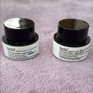 belif the true cream-aqua bomb face moisturizer deluxe sample lot of 2 k-beauty